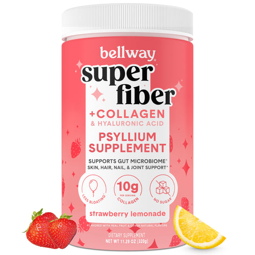 Bellway Super Fiber + Collagen, Sugar-Free Psyllium Husk Powder
