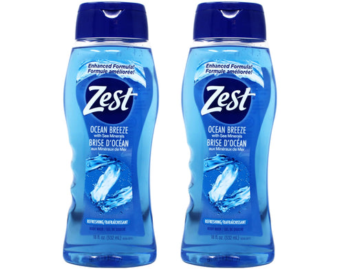 Zest Body Wash, Ocean Breeze with Sea Minerals, 18 oz (Pack of 2)