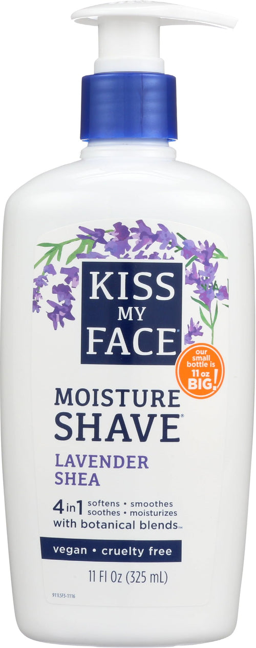 Kiss My Face Moisture Shave, Lavender & Shea, 11 fl oz