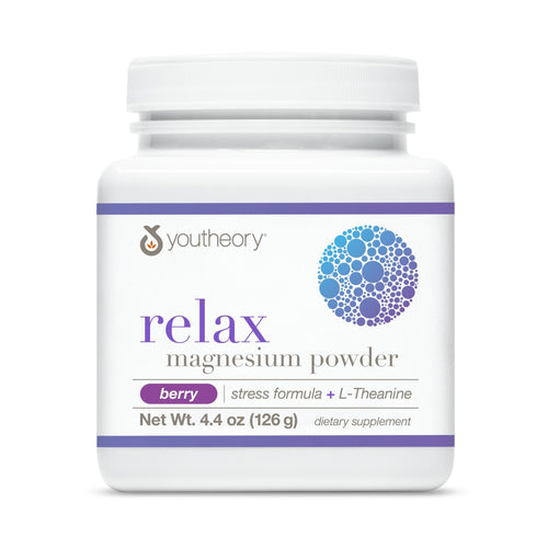 Youtheory Relax Magnesium Powder, Berry, 4.4 oz