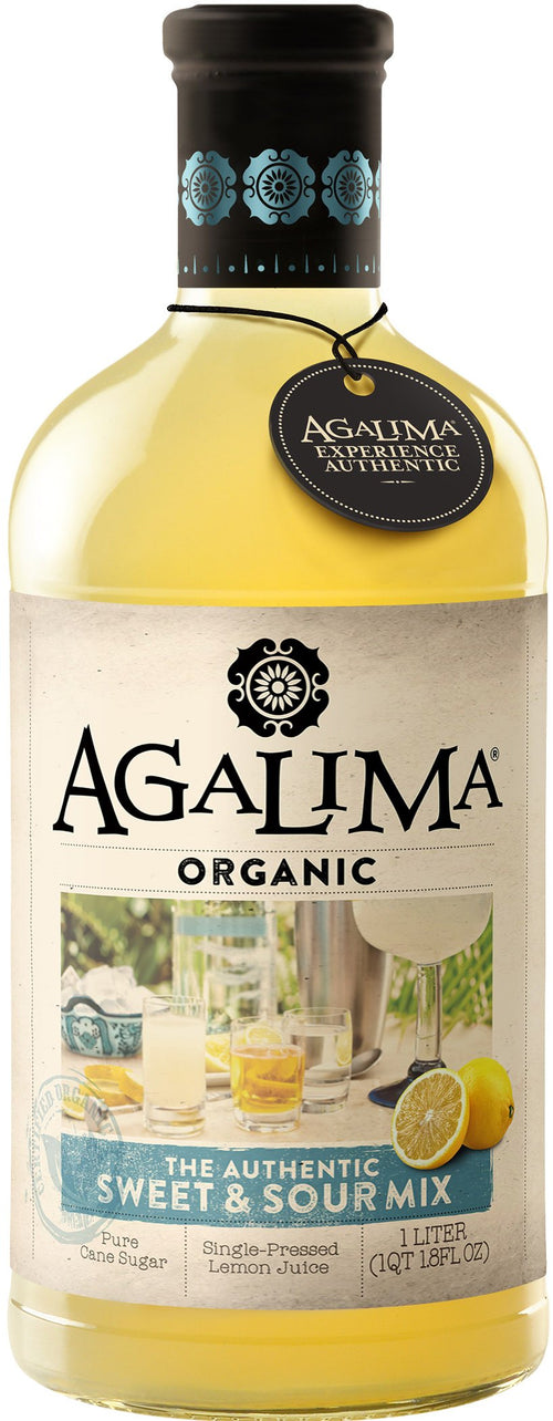 Agalima Organic Sweet and Sour Drink Mix, 1 L Glass Bottle