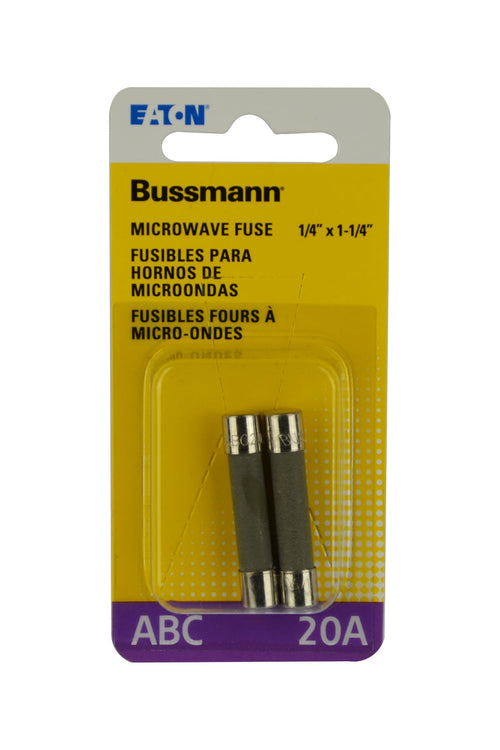 Bussmann 20A ABC Ceramic Tube Electronic Fuse (Pack of 2)