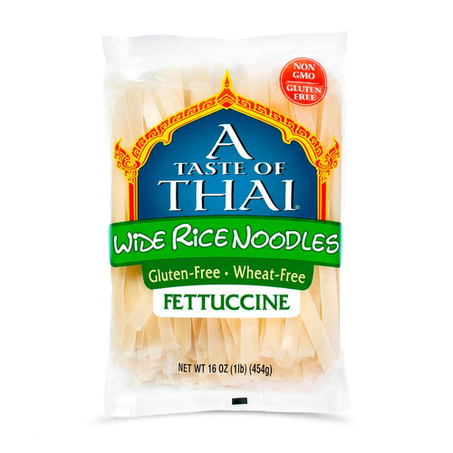 A Taste of Thai Straight Cut Fettuccine Rice Noodles, 16 oz