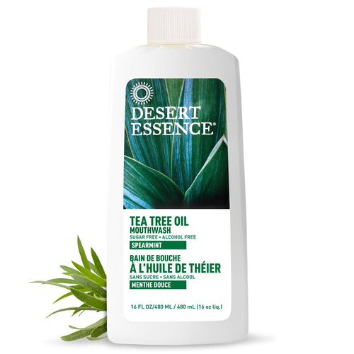 Desert Essence Tea Tree Oil & Spearmint Mouthwash, 16 oz (Pack of 2)