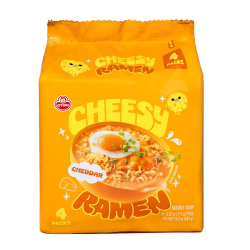 Cheesy Ramen Noodles, Cheddar Soup Ramen, 3.92 oz (Pack of 4)