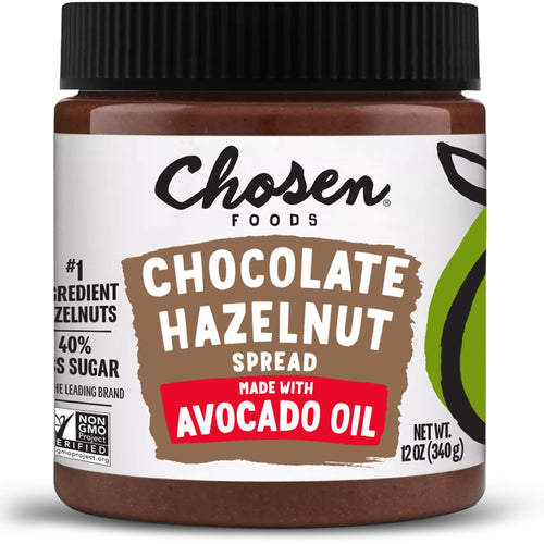 Chosen Foods Chocolate Hazelnut Spread Made with Avocado Oil, 12 oz