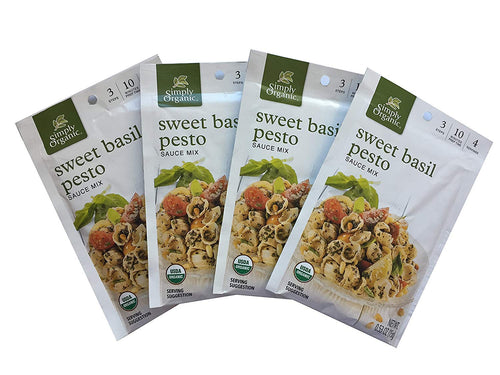 Simply Organic Sweet Basil Pesto Sauce Mix, 0.53 oz (Pack of 4)