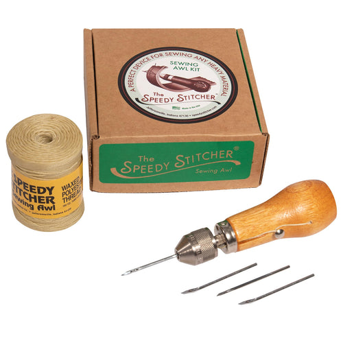 Speedy Stitcher Sewing Awl Kit with 180 yd Tube of Thread, Natural