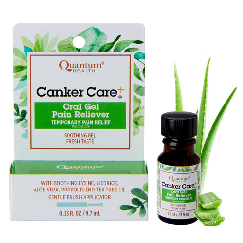 Quantum Health Canker Care+ Oral Gel, Herbal Mint, 0.33 oz