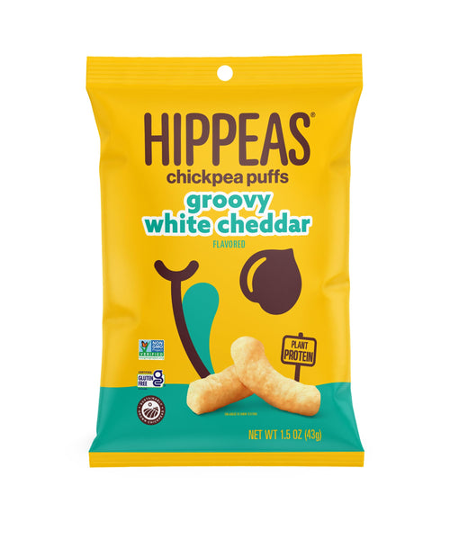 Hippeas Chickpea Puffs, Groovy White Cheddar, 1.5 oz