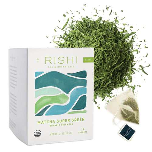 Rishi Tea Matcha Super Green Organic Tea Bags, 15 Count