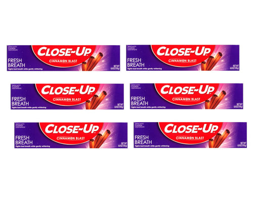 Close-Up Cinnamon Anticavity Fluoride Toothpaste, 6 oz (Pack of 6)