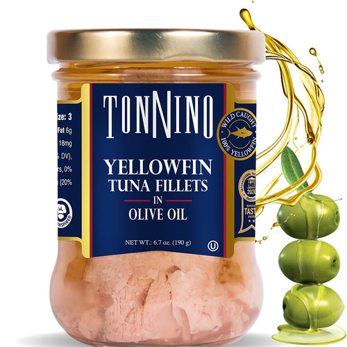 Tonnino Olive Oil Yellowfin Tuna Fillets, 6.7 oz (Pack of 6)