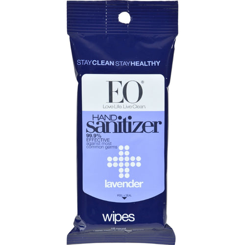EO Lavender Hand Sanitizer Wipes, 10 Count (Pack of 6)