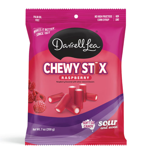 Darrell Lea Chewy Stix, Sour Raspberry, 7 oz