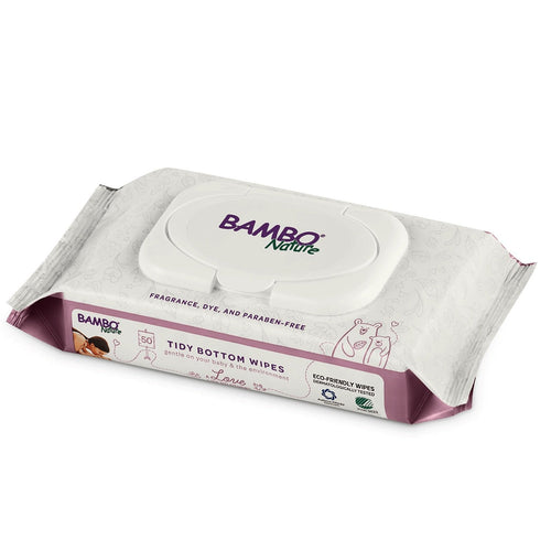 Bambo Nature Tidy Bottoms Eco-Friendly Wet Wipes, 50 Count