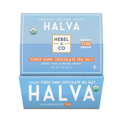 Hebel & Co Fudgy Dark Chocolate Sea Salt Halva, 8 oz