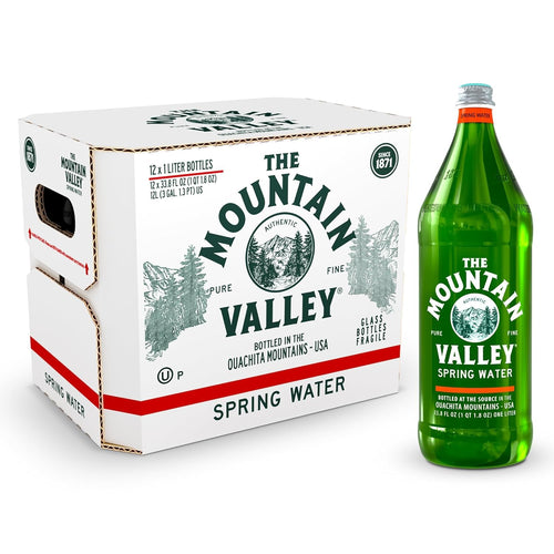 Mountain Valley Spring Water, 1 Liter (Pack of 12)