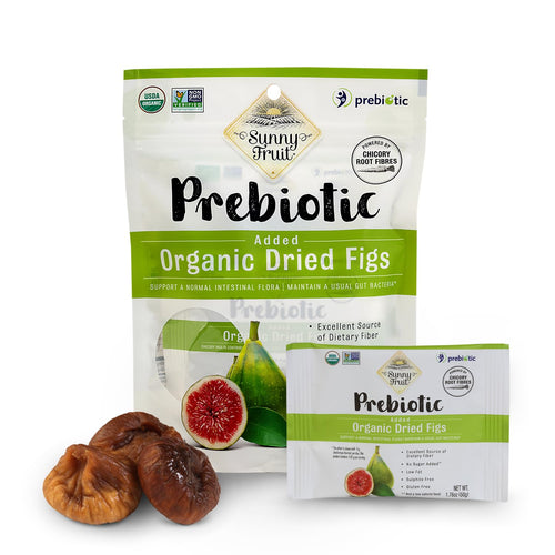 Sunny Fruit Organic Prebiotic Dried Figs, 1.76 oz Portion Packs (Pack of 5)