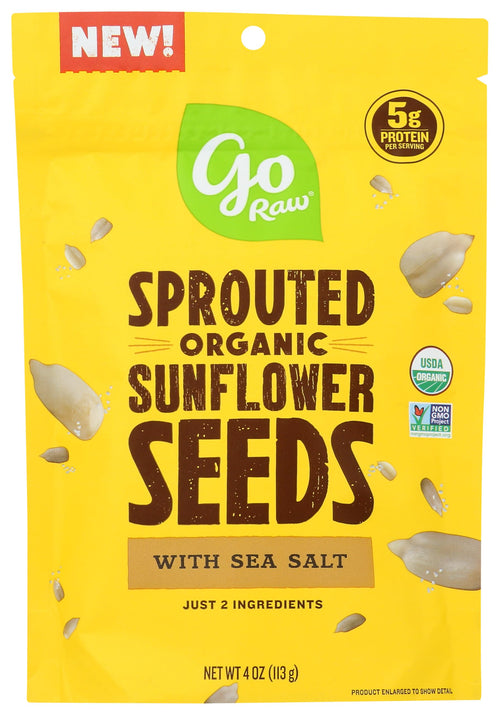 Go Raw Organic Sprouted Sunflower Seeds with Sea Salt, 4 oz