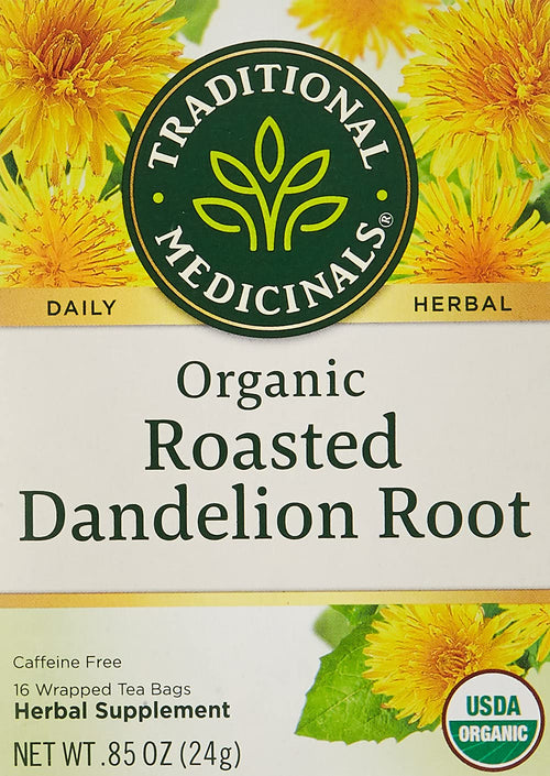 Traditional Medicinals Roasted Dandelion Root Herbal Tea, 16 Count