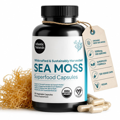 Organic Irish Sea Moss Capsules, 1000 mg, 120 Veggie Capsules