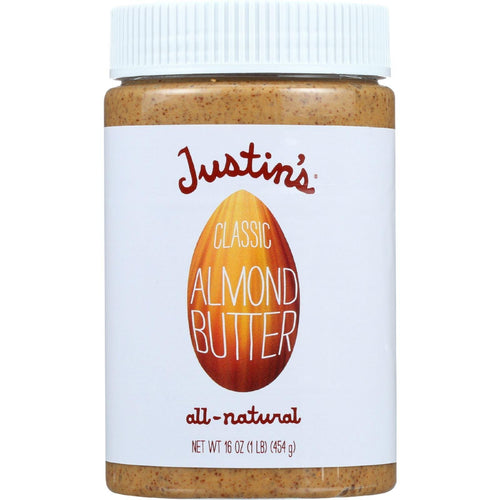 Justin's Classic No Stir Almond Butter, Gluten-Free, 16 oz Jar
