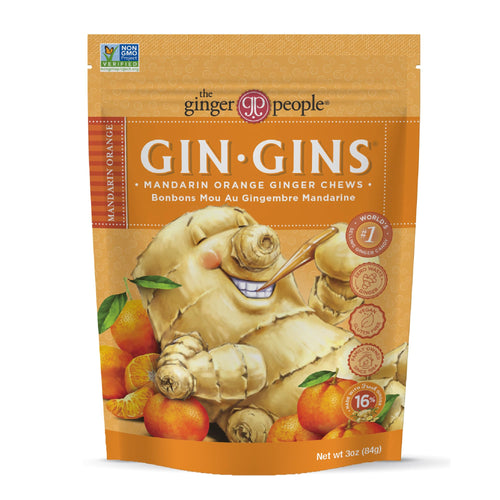 The Ginger People Gin Gins Mandarin Orange Ginger Chews, 3 oz