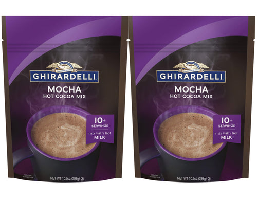 Ghirardelli Mocha Hot Cocoa Mix, 10.5 oz Bag (Pack of 6)