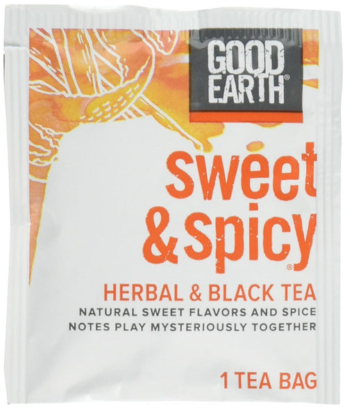 Good Earth Sweet & Spicy Herbal & Black Tea, 18 Bags