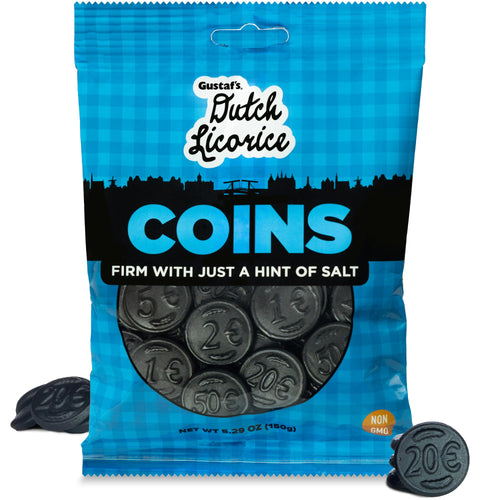 Gustaf's Salted Dutch Licorice Coins, 5.2 oz