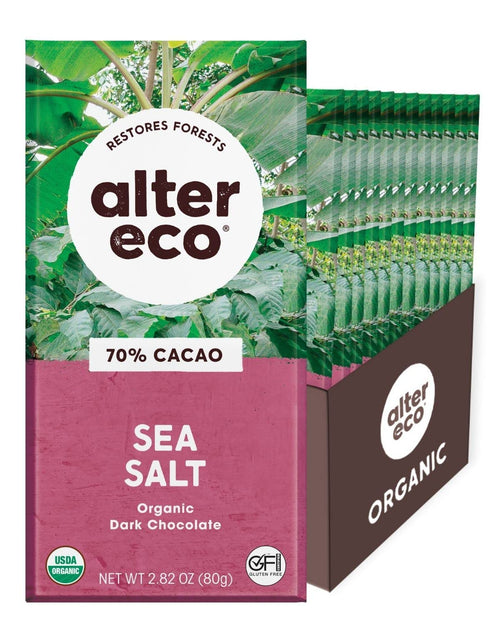 Alter Eco Dark Sea Salt Chocolate Bars (12 Pack)