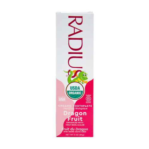 Radius USDA Organic Kids Toothpaste, Dragon Fruit, 3 oz