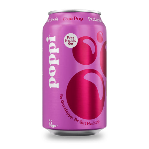 Poppi Sparkling Prebiotic Doc Pop Soda, 12 oz (Pack of 12)