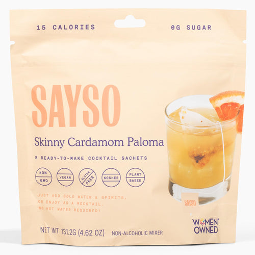 Sayso Skinny Cardamom Paloma Cocktail Tea Bags, 0 g Sugar, 8 Count