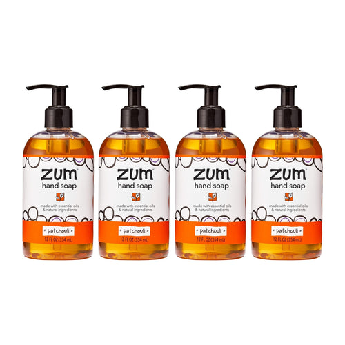 Zum Indigo Wild Natural Liquid Hand Soap, Patchouli, 12 oz (Pack of 4)
