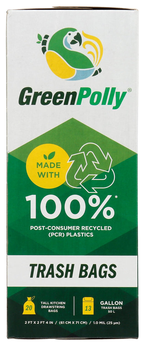 GreenPolly Tall Kitchen Trash Bags, 20 Count