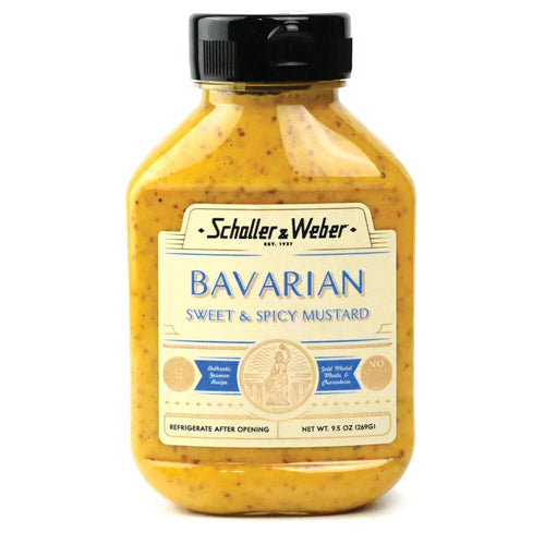 Schaller & Weber Bavarian German Mustard, 9.5 oz Squeeze Bottle