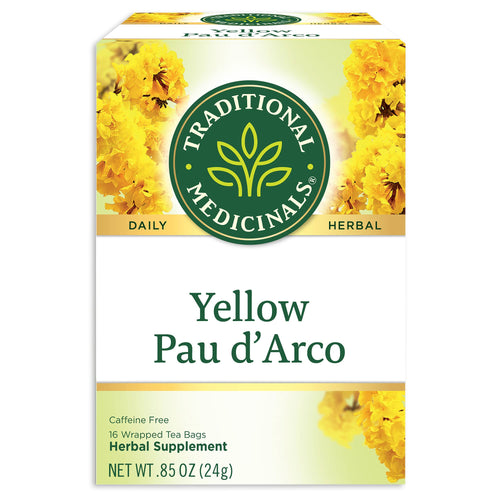 Traditional Medicinals Yellow Pau d'Arco Herbal Tea, 32 Tea Bags (Pack of 2)