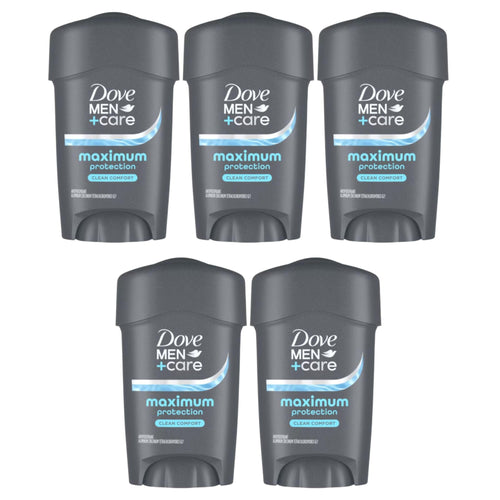 Dove Men+Care Clinical Antiperspirant Deodorant, Clean Comfort, 1.7 oz (Pack of 5)