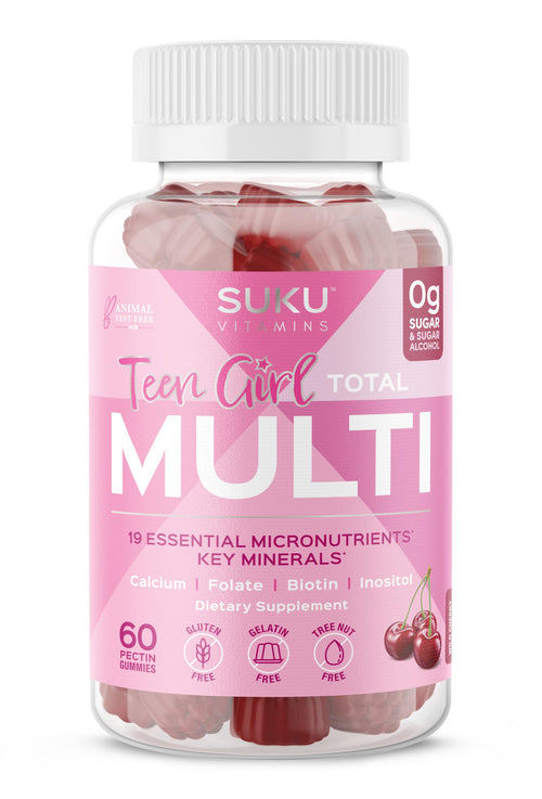 SUKU Teen Girl Multi Gummies for Energy, Skin & Immune Support