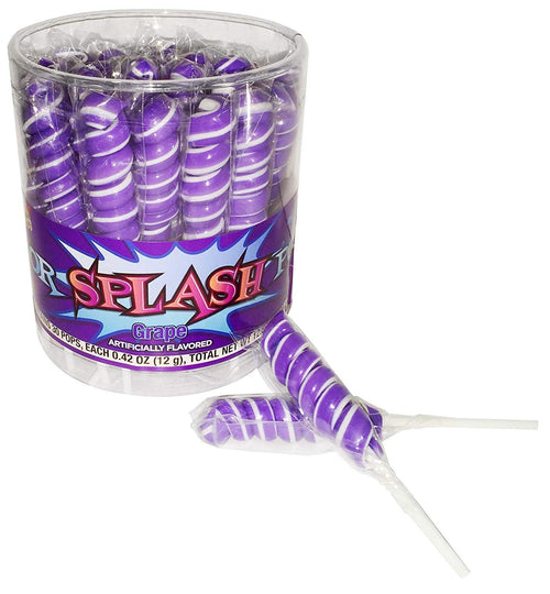 Colorsplash Lollipops Jar, Purple Grape, 30 Pops, 12.69 oz