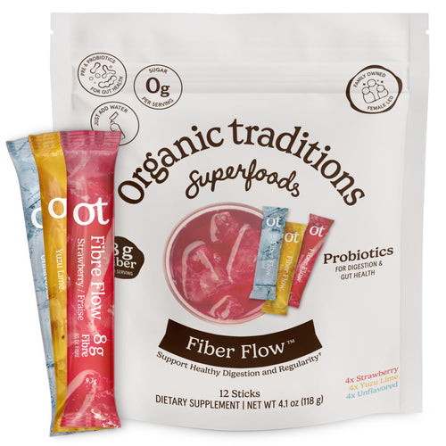 Organic Traditions Fiber Flow Sticks, Mixed Blend Variety Pack, 12 Count