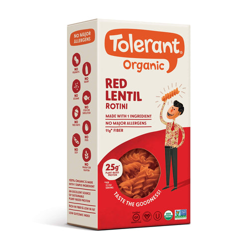 Tolerant Organic Red Lentil Rotini Pasta, 8 oz