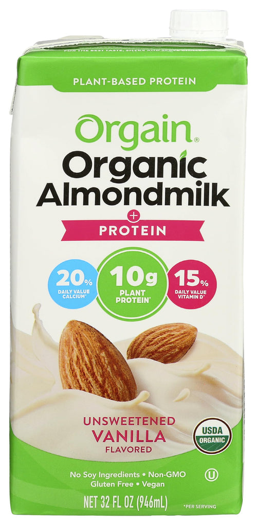 Orgain Organic Unsweetened Almond Milk, 32 oz