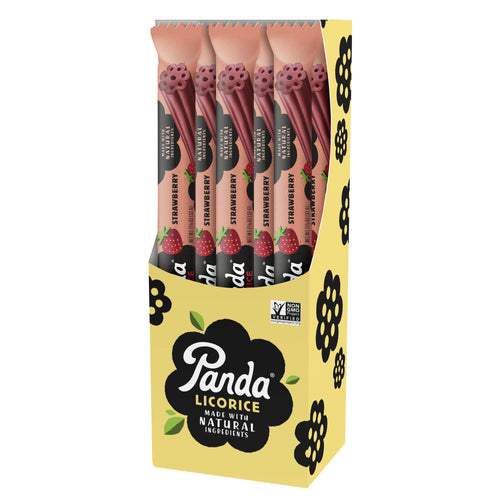 Panda Natural Soft Strawberry Licorice, 1.125 oz Bar (Pack of 20)