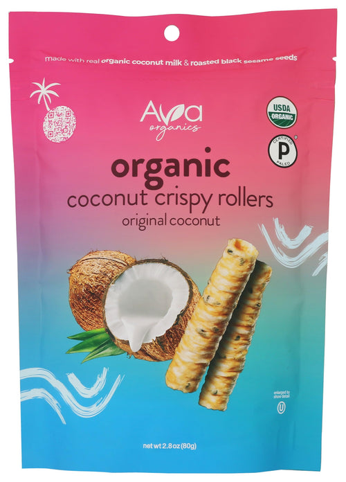 Ava Organics Original Coconut Crispy Rollers, 2.8 oz