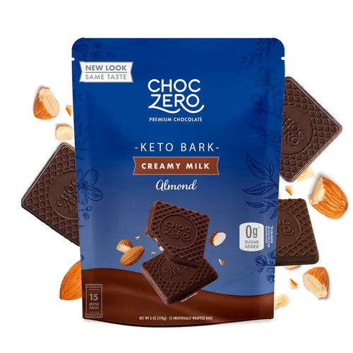 ChocZero Milk Chocolate with Almonds Keto Bark, 6 oz