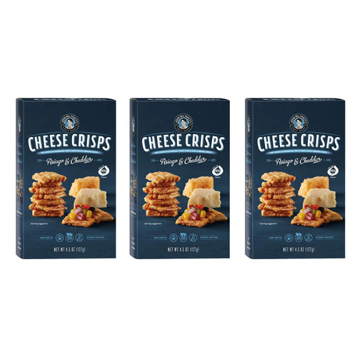 John Wm. Macy's Asiago & Cheddar CheeseCrisps, 4.5 oz (Pack of 3)