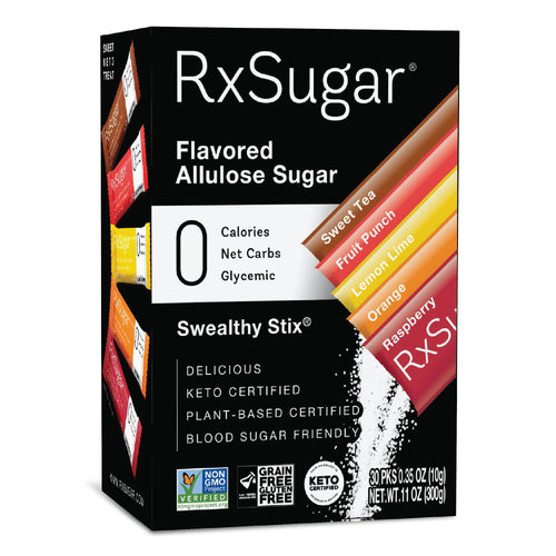 RxSugar Swealthy Stix Zero Sugar Candy Sticks, 30 Count